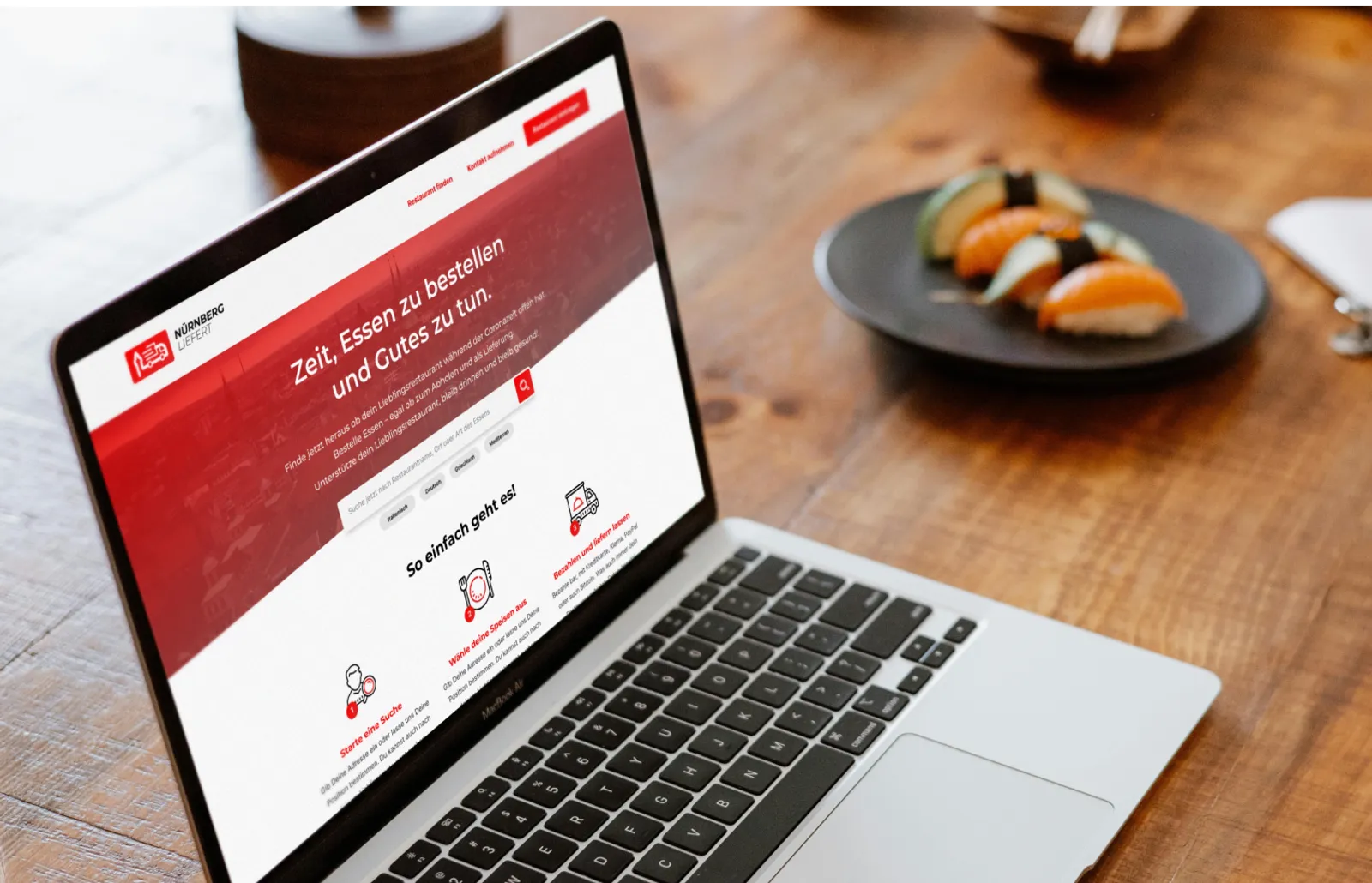 The Nürnberg Liefert website for discovering local delivery options